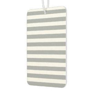 Customisable Grey and White Stripes Car Air Freshener