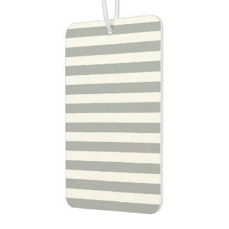 Customisable Grey and White Stripes Car Air Freshener