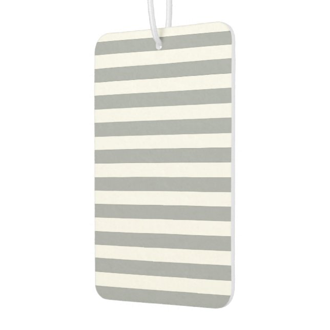Customisable Grey and White Stripes Car Air Freshener (Left)