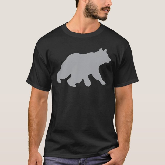 Customisable Grey Bear  T-Shirt (Front)