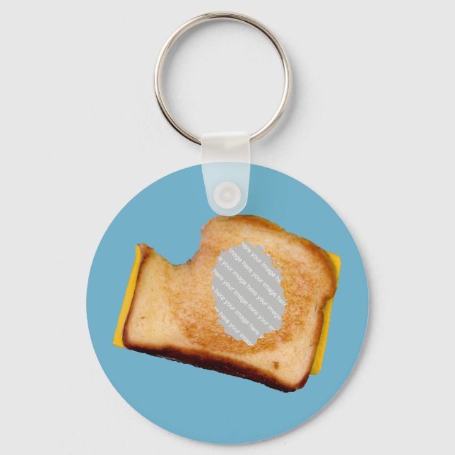 Customisable Grilled Cheese Sandwich Key Ring (Front)