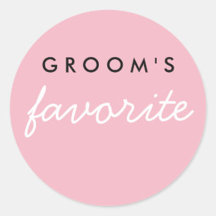 Customisable Groom's Favourite Classic Round Sticker