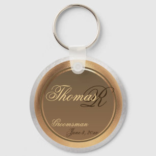 Customisable Groomsman Keepsake Keychain