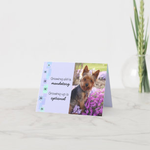 Customisable Growing Old Birthday Card