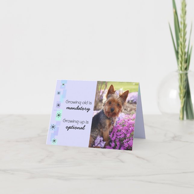Customisable Growing Old Birthday Card (Front)