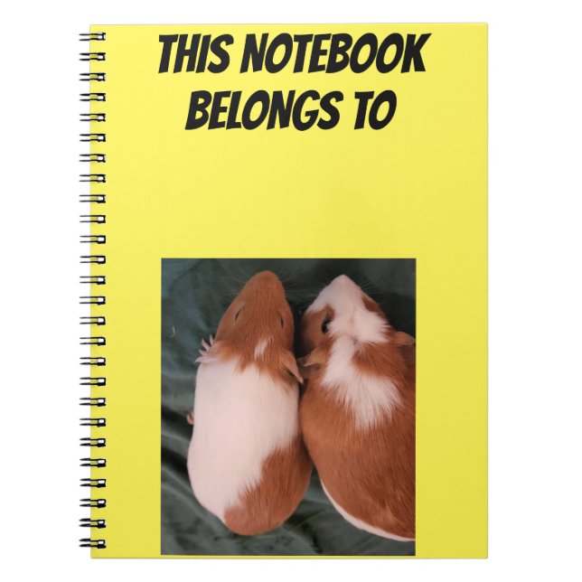 Customisable Guinea Pig Notebook (Front)