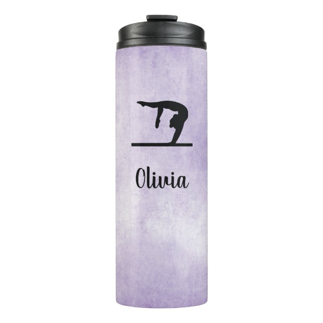Customisable Gymnast on Beam Thermal Tumbler (Front)