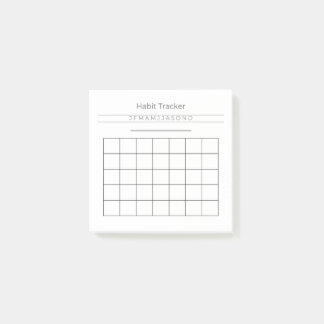 Customisable Habit Tracker Post It Notes 3" x 3"