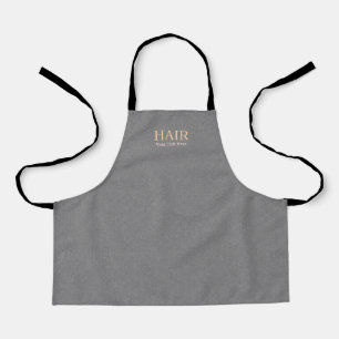 Customisable Hair Stylist Modern Grey Texture Apron