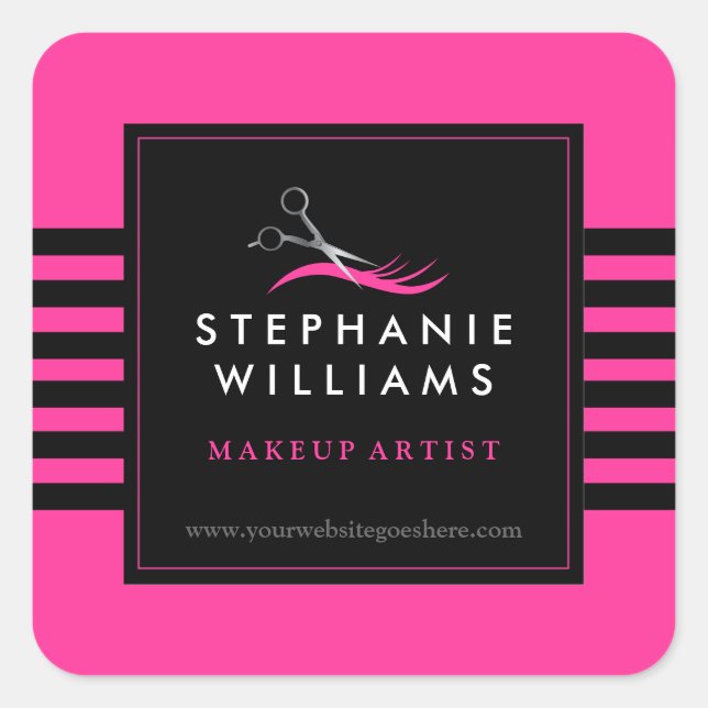 Customisable Hair Stylist Stickers (Front)