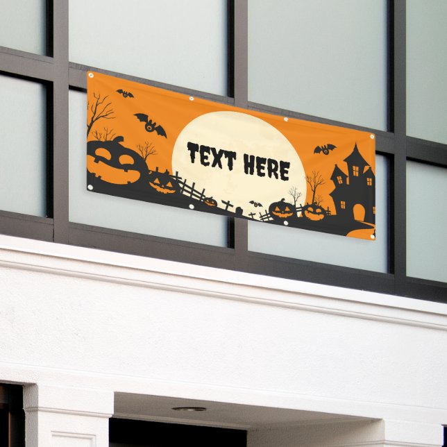 Customisable Halloween Banner (Outside Building)
