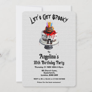 Customisable Halloween Birthday Costume Party Invitation