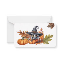 Customisable Halloween Flat Note Card