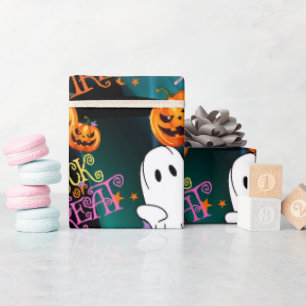 Customisable Halloween Ghost Pumpkin Wrapping Pape Paper
