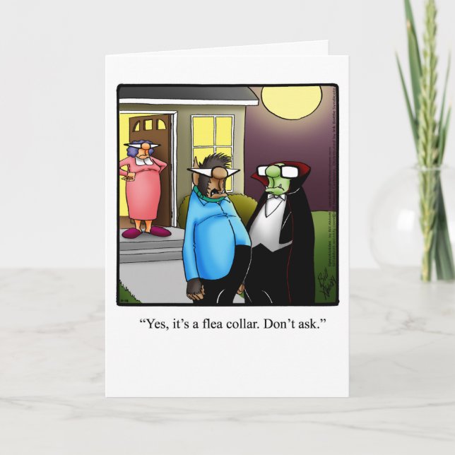 Customisable Halloween Humour Greeting Card (Front)