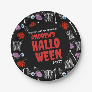 Customisable Halloween paper plate -Add your text