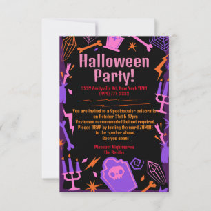 Customisable Halloween Party Invitation Spooky