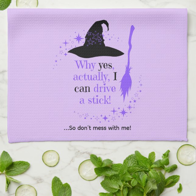 Customisable Halloween Witch Hat Kitchen Towel (Folded)