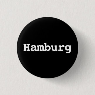 Customisable Hamburg Typography 3 Cm Round Badge