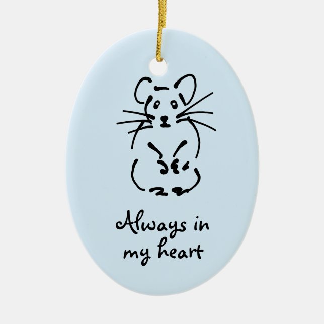 Customisable Hamster Memorial Ornament (Front)