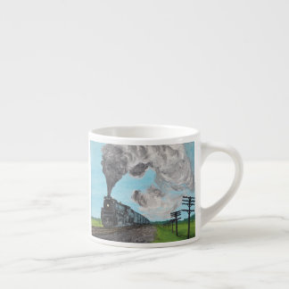 Customisable Hand Painted Train Mini Espresso Cup
