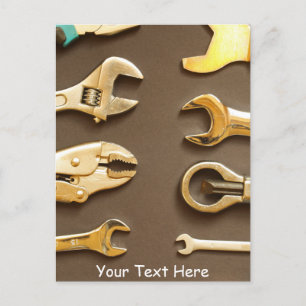 Customisable hand tools postcard