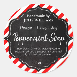 Customisable Handmade Christmas Soap Label