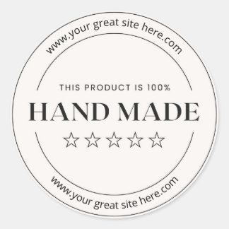 Customisable Handmade Product   Classic Round Sticker
