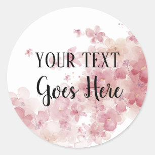 Customisable Handmade Product floral wreath Classi Classic Round Sticker