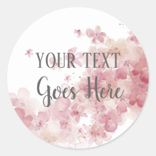Customisable Handmade Product floral wreath Classic Round Sticker