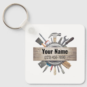 Customisable handyman contractor tools key ring