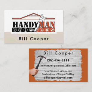 Customisable Handyman Home Repair Business Card