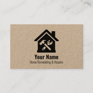 Customisable handyman home repairs no website business card