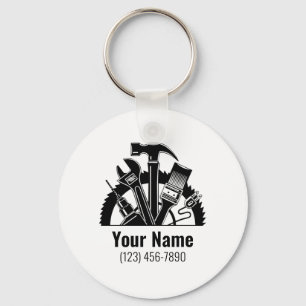 Customisable handyman tools keychain