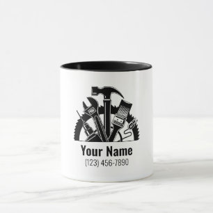 Customisable handyman tools mug