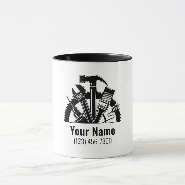 Customisable handyman tools mug (Center)