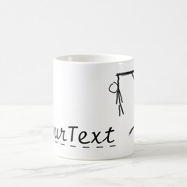 Customisable hangman with a word of your choice coffee mug (Center)