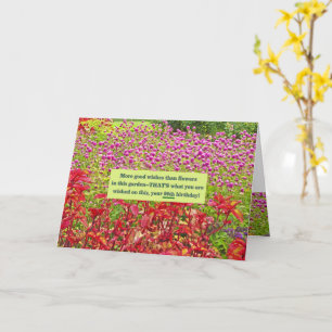 customisable Happy 90th Birthday/floral Card
