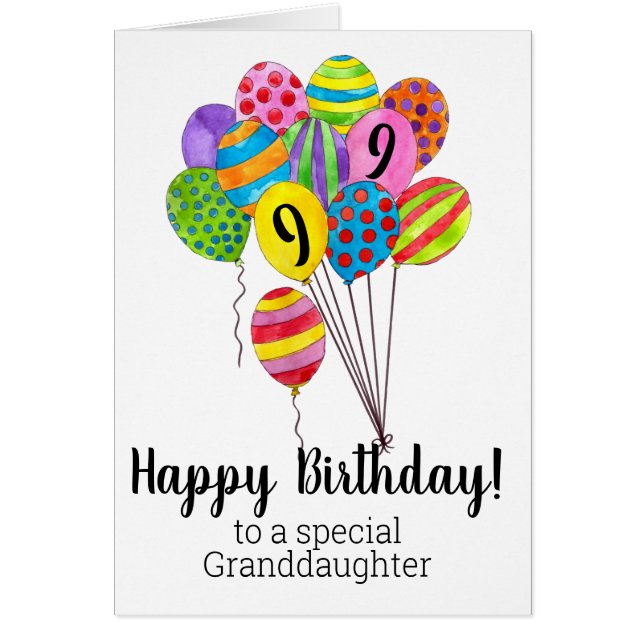 Customisable Happy Birthday bunch of balloons (Front)