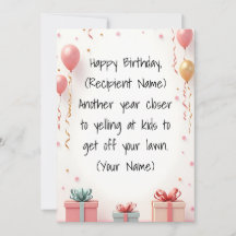 Customisable Happy Birthday Card – Personalised