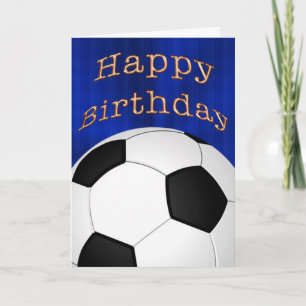 Customisable Happy Birthday Soccer Cards
