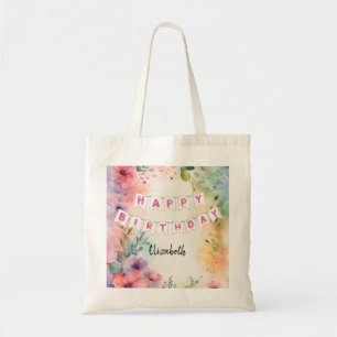 Customisable Happy Birthday Tote Bag