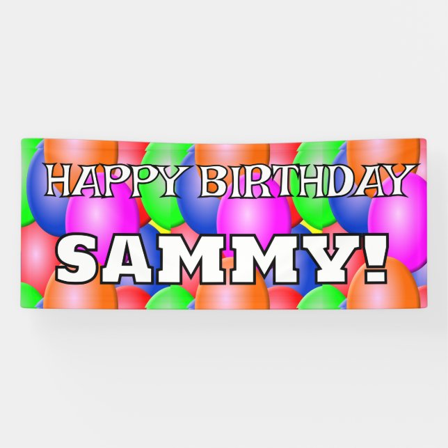 Customisable HAPPY BIRTHDAY with name Banner (Horizontal)