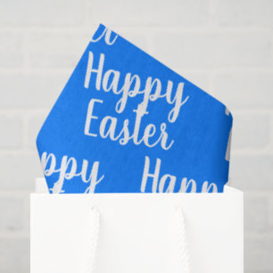 Customisable Happy Easter Blue Tissue Paper