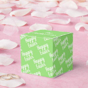 Customisable Happy Easter Green Favour Box