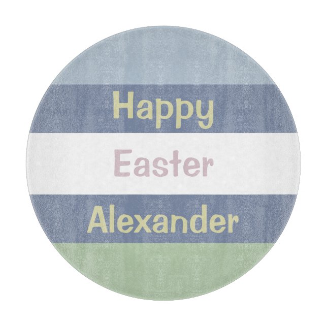 Customisable Happy Easter Text Cutting Board (Front)