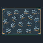 Customisable Happy Hanukkah Wrapping Paper Gift<br><div class="desc">Customisable Happy Hanukkah Wrapping Paper Gift Wrap is Hanukkah wrapping paper designed especially for your recipient. Imagine your recipient's face when she sees which presents are for her on Hanukkah! Simply edit this design and fill in your recipients name! Customisable Happy Hanukkah Wrapping Paper Gift Wrap is your go to...</div>