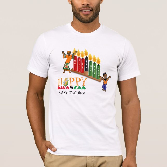 Customisable Happy KWANZAA 7 Principles T-Shirt (Front)