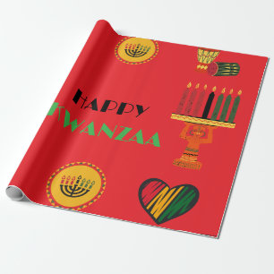 Customisable Happy Kwanzaa Wrapping Paper