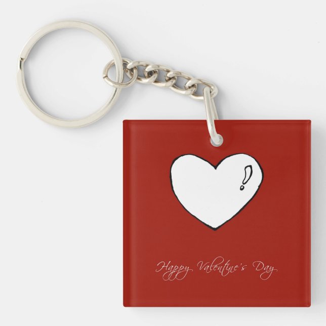 (customisable) Happy Valentine's day Key Ring (Front)